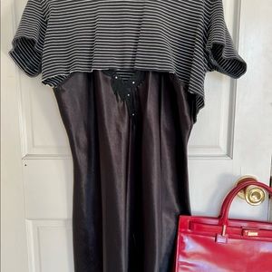 Black lingerie slip dress